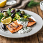 Grilled Salmon with Dill Yogurt Sauce