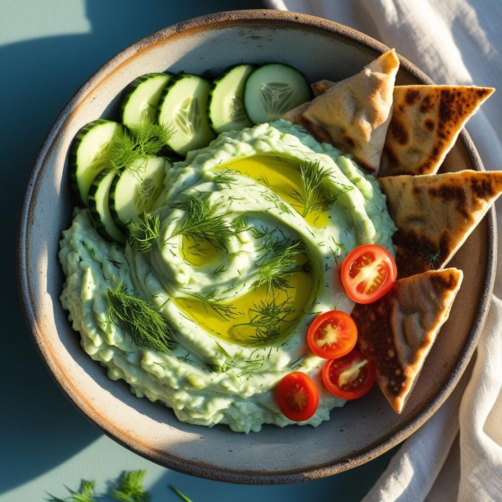 Avocado-Tzatziki Mash (fusion idea!)
