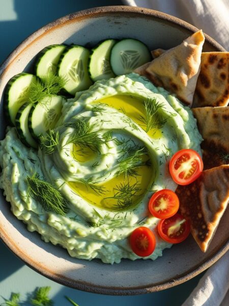 Avocado-Tzatziki Mash (fusion idea!)