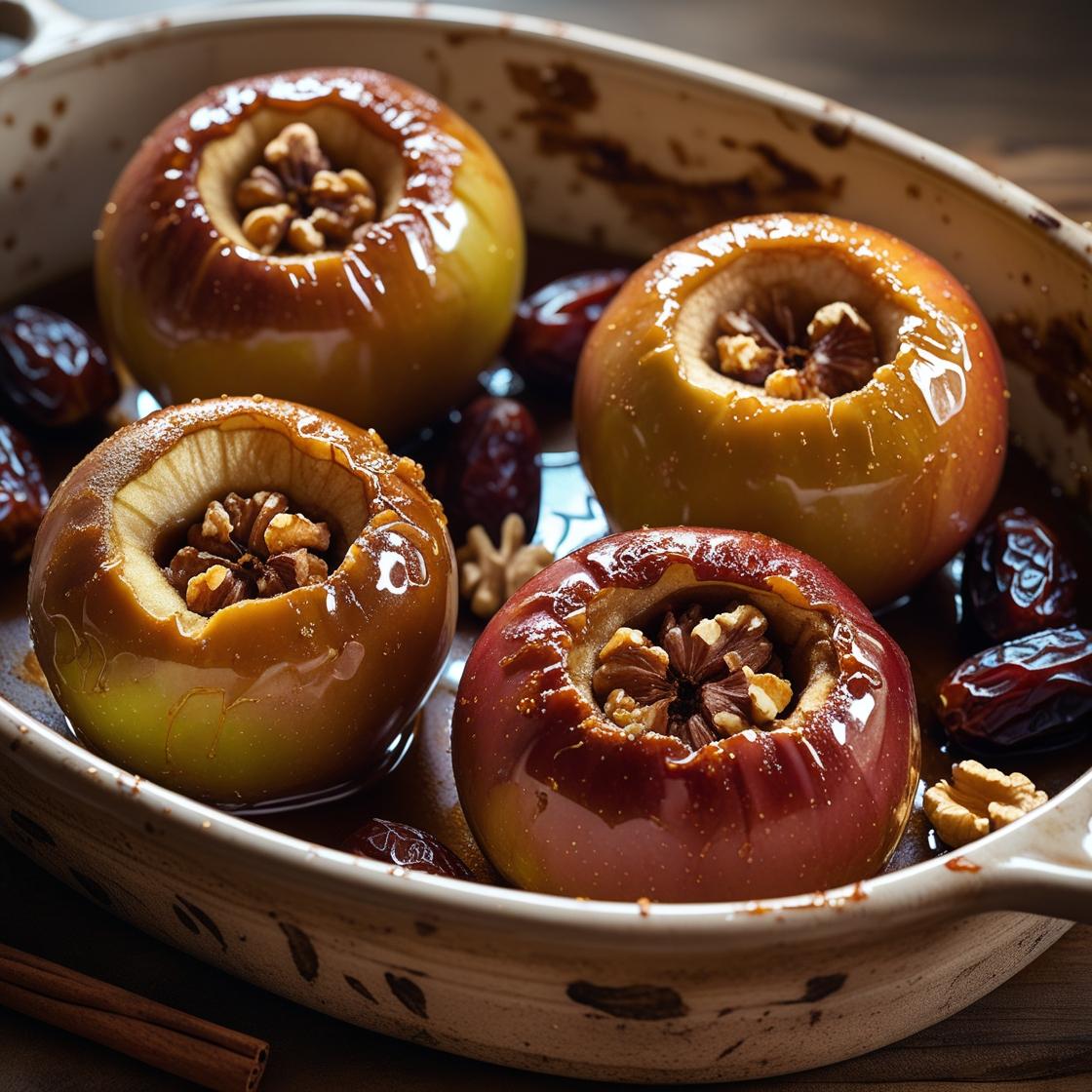 Baked Apples with Dates and Walnuts