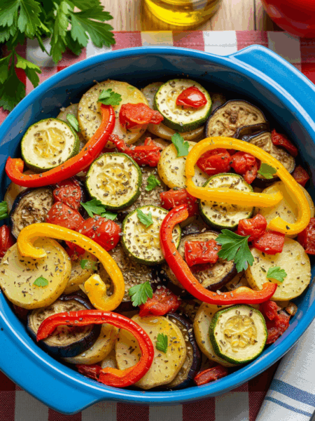 Briam (Greek roasted vegetable medley)