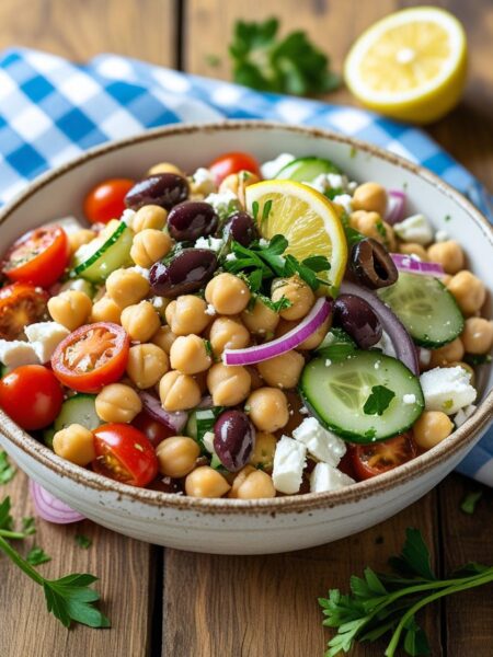 Greek Chickpea Salad (Revithia Salata)