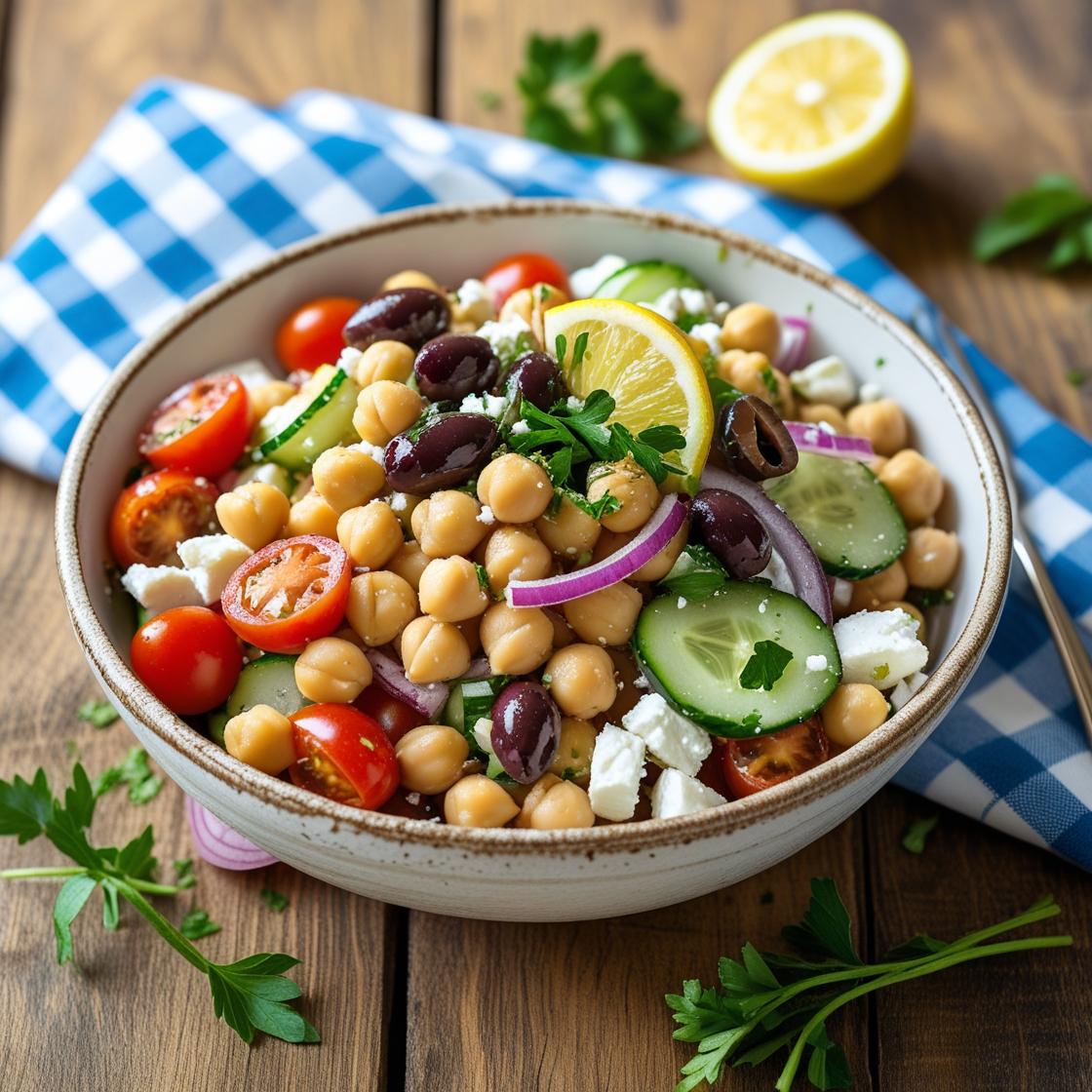 Greek Chickpea Salad (Revithia Salata)
