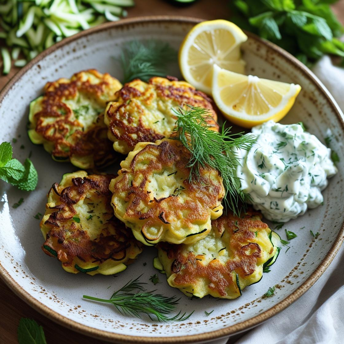 Crispy Greek-Style Zucchini Fritters (Kolokythokeftedes)