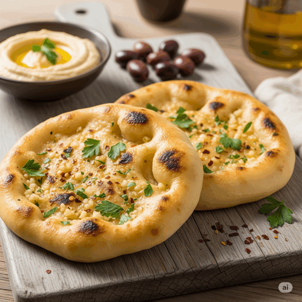Mediterranean Garlic Flatbread Recipe