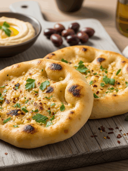 Mediterranean Garlic Flatbread Recipe