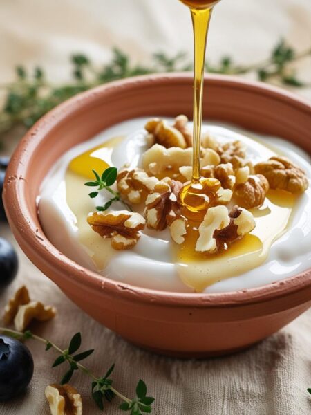 Greek Yogurt with Honey & Walnuts