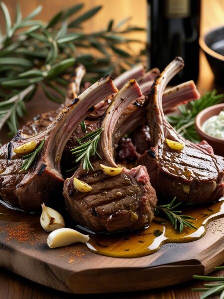 Grilled Lamb Chops with Rosemary and Garlic