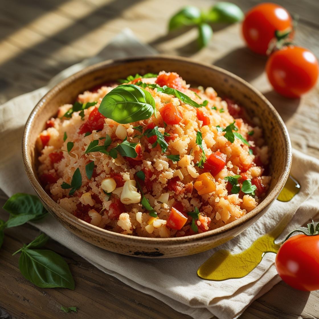 Keto Tomato Rice Pilaf