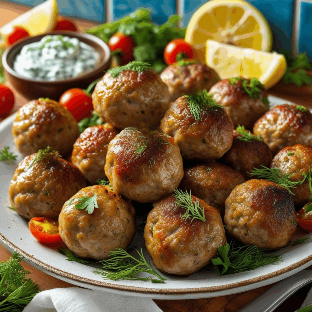 Lemon-Herb Greek Turkey Meatballs