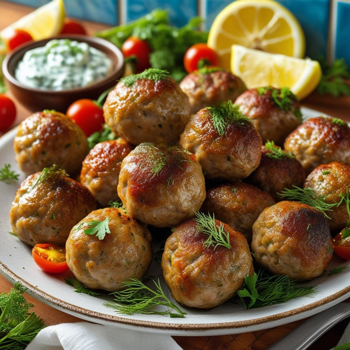Lemon-Herb Greek Turkey Meatballs