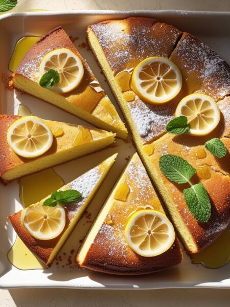 Olive Oil Lemon Yogurt Cake (low sugar)