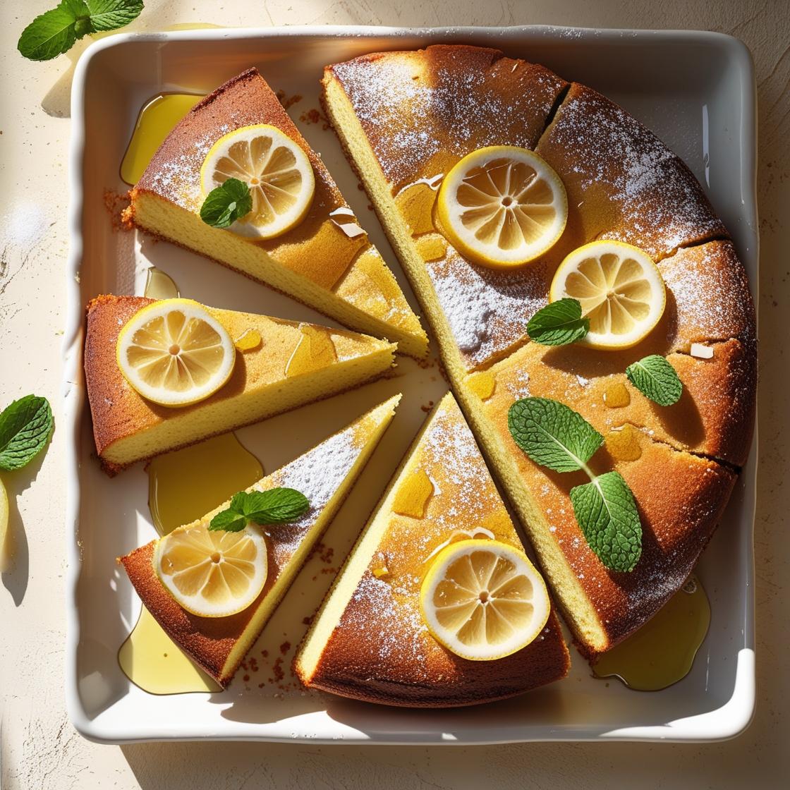 Olive Oil Lemon Yogurt Cake (low sugar)