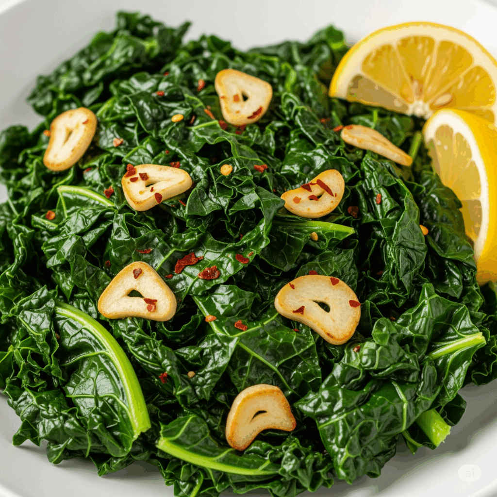 Garlicky Mediterranean Sautéed Kale