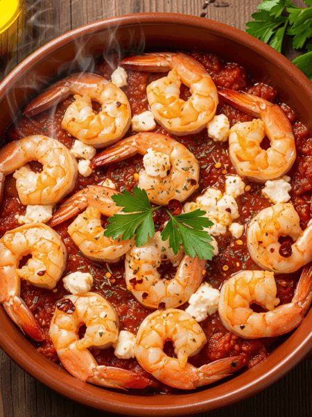 Authentic Greek Shrimp Saganaki
