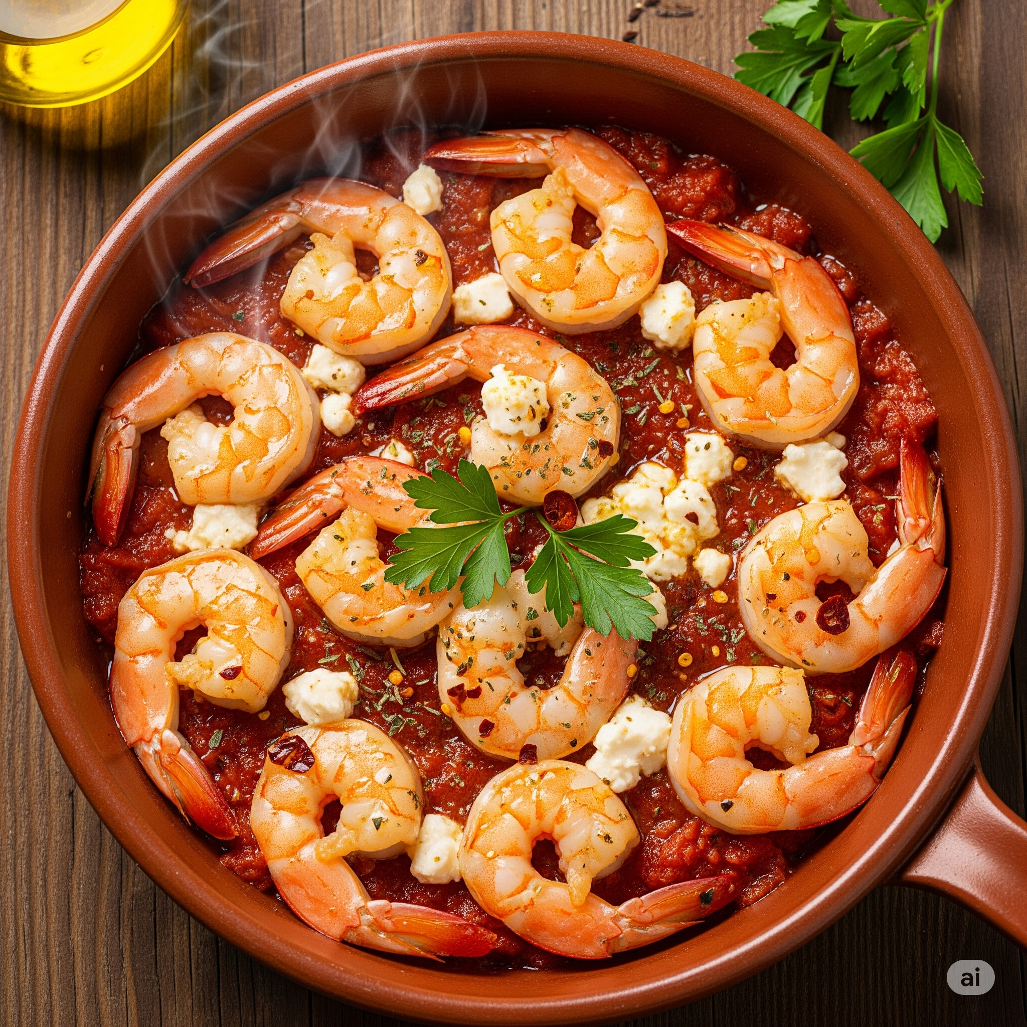 Authentic Greek Shrimp Saganaki